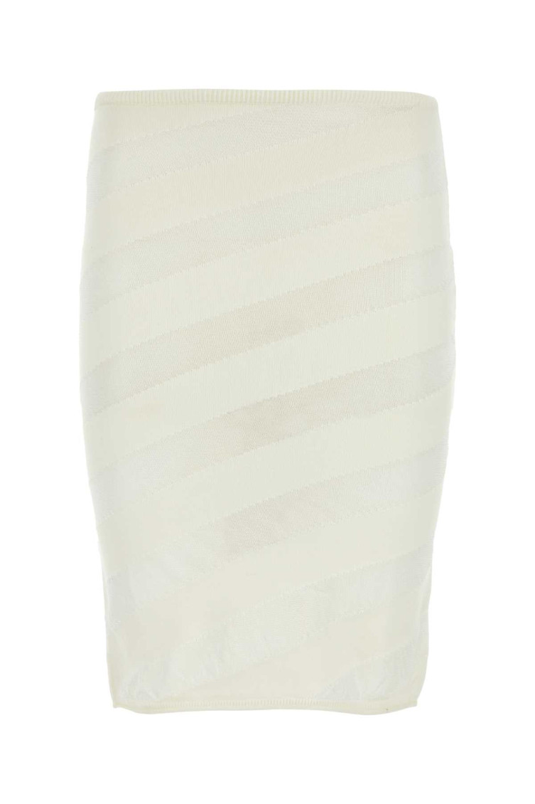 Gimaguas Skirt Viscose Blend Elastic Waistband In White
