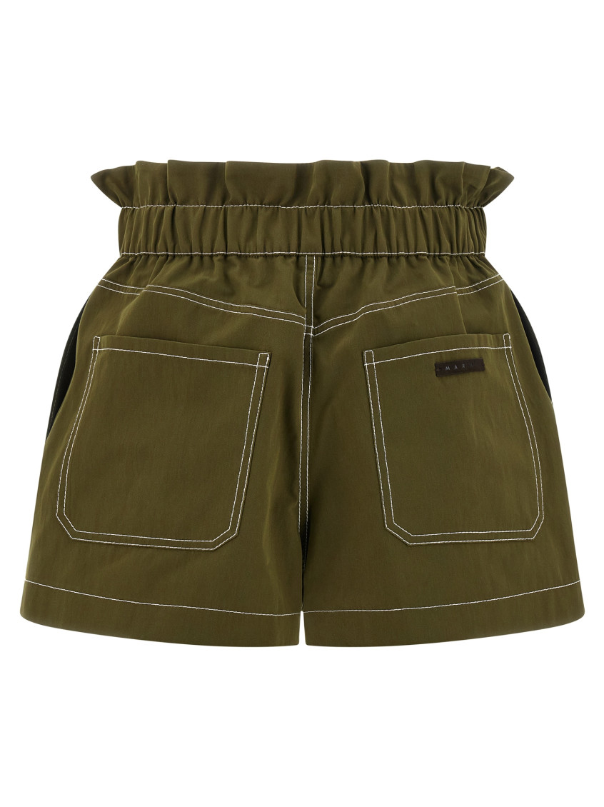 Marni Green Gabardine Shorts for Women Online USA at Darveys.com