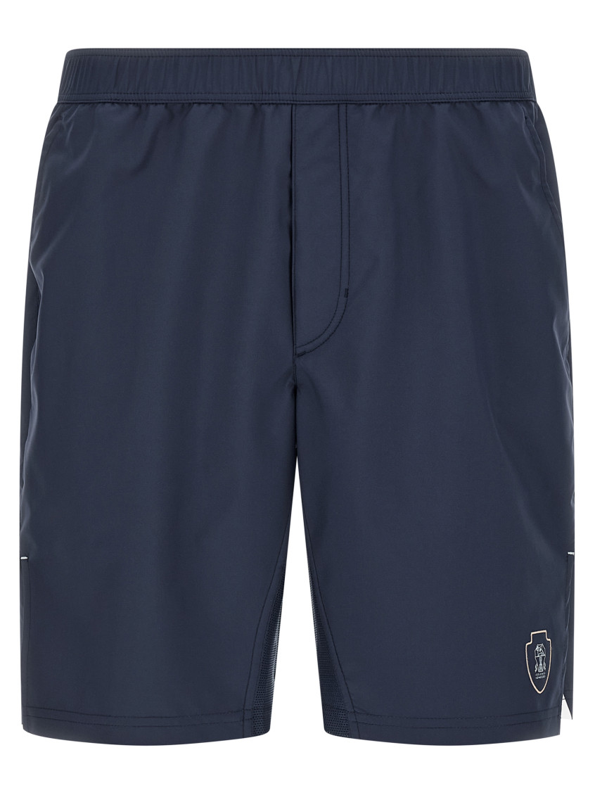 Brunello Cucinelli Blue Tennis Bermuda Shorts for Men Online USA