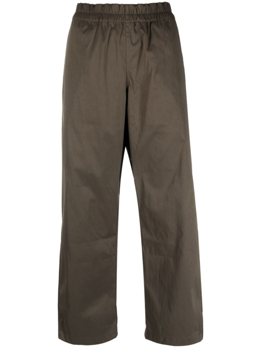 Studio Nicholson Tobas Wide-leg Trousers In Dark Green