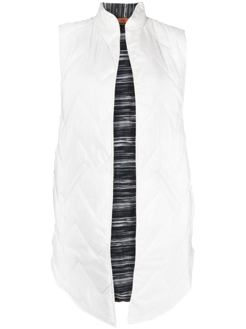 Missoni Chevron-quilted Puffer Gilet In White