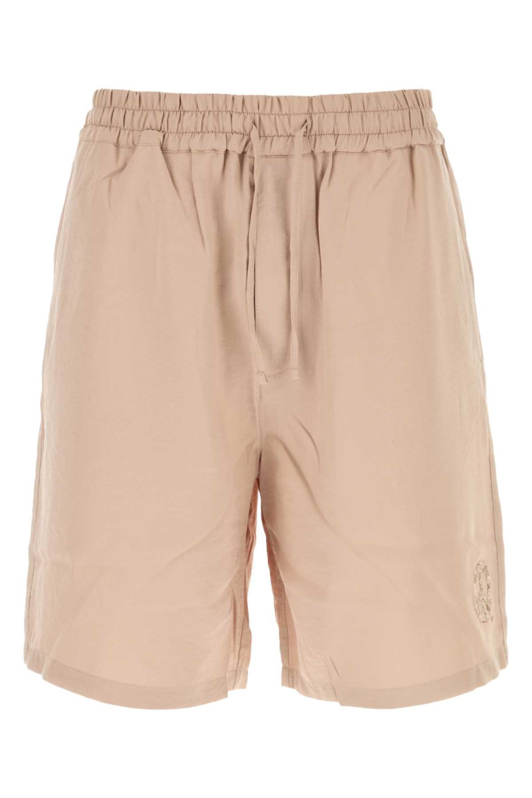 Emporio Armani Soft-touch Modal Bermuda Shorts With Peace-inspired Print