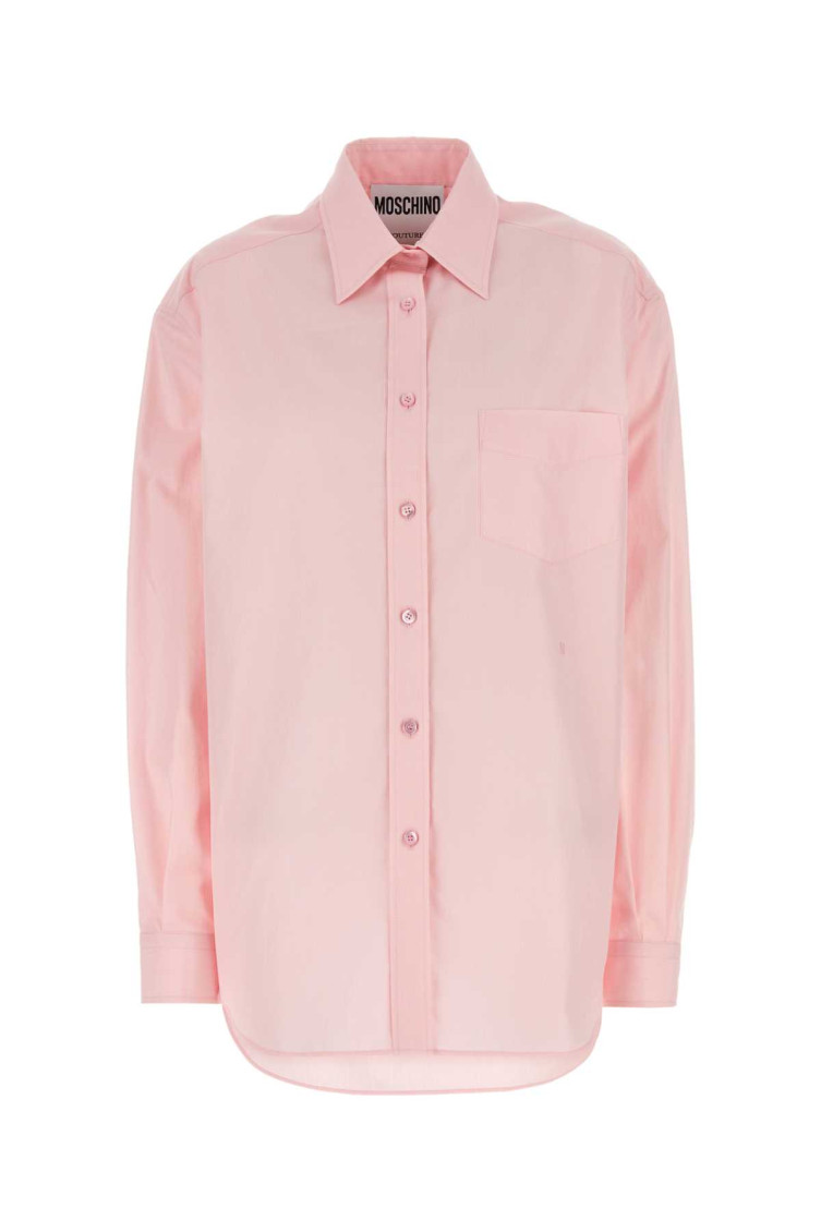 Moschino Camicia In Popeline Rosa Donna