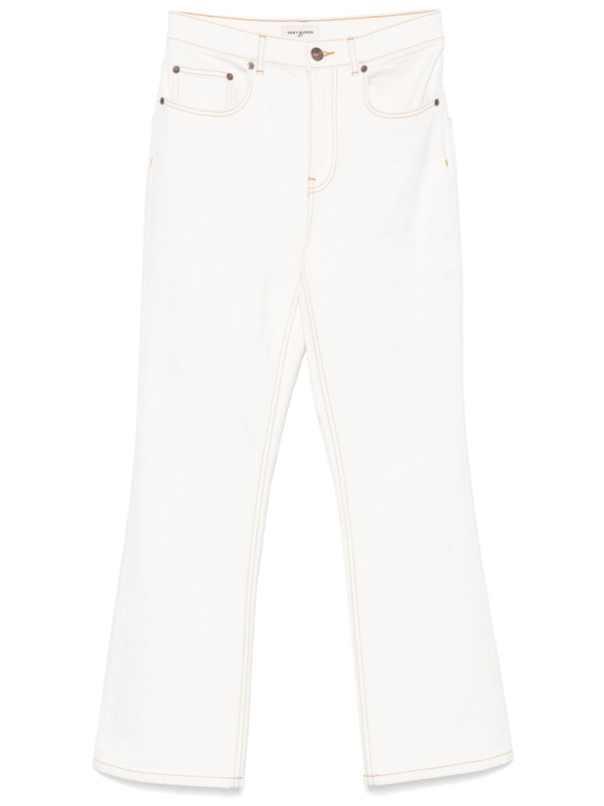 TORY BURCH WHITE FLARED JEANS