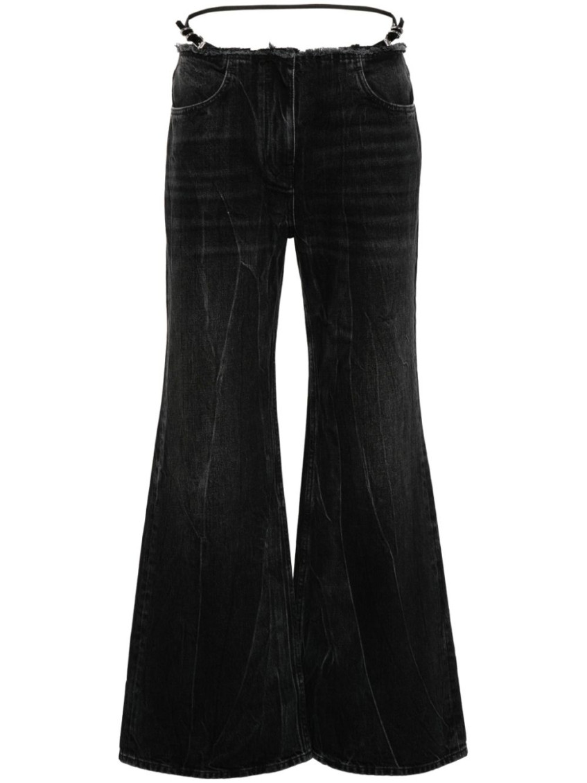 Givenchy Women Wide-leg Denim Cotton Jeans