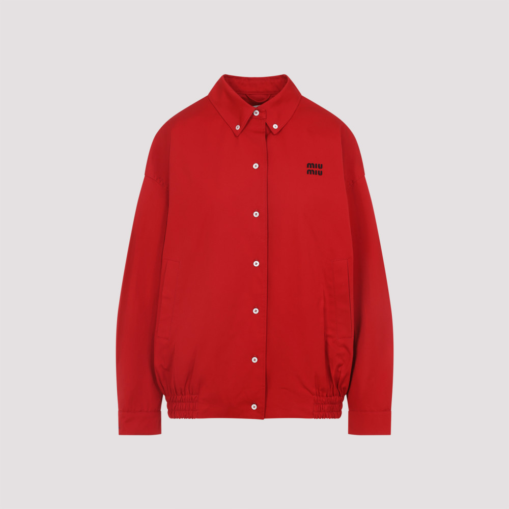 Shop Miu Miu Red Cotton Jacket
