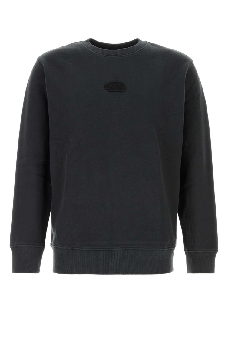 THE NORTH FACE BLACK ROUNDNECK LOGO PATCH SWEATSHIRT 