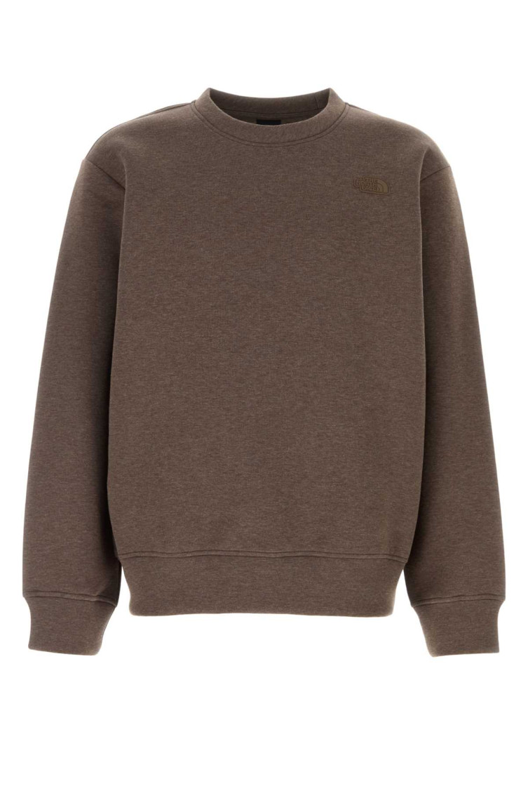 Shop The North Face Brown Crewneck Logo Sweatshirt