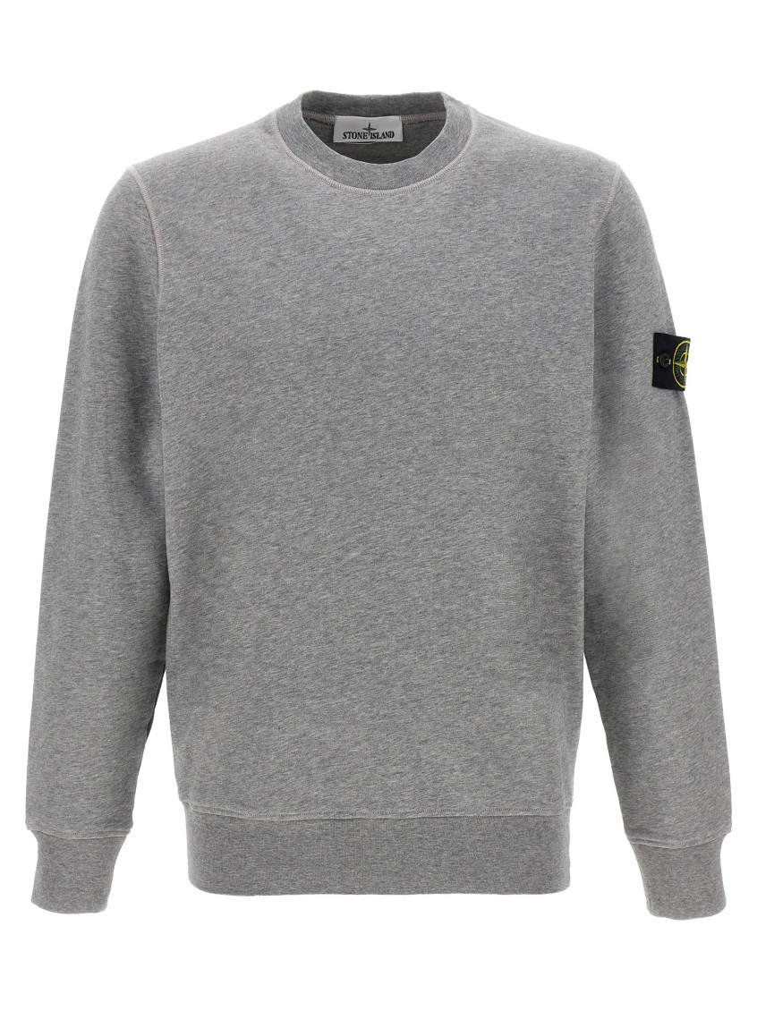 Stone Island Jersey With Logo In Gray