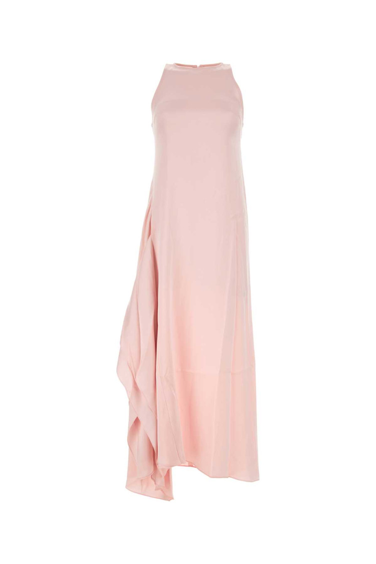 Jw Anderson Sleeveless Draped Midi Dress In Light Pink