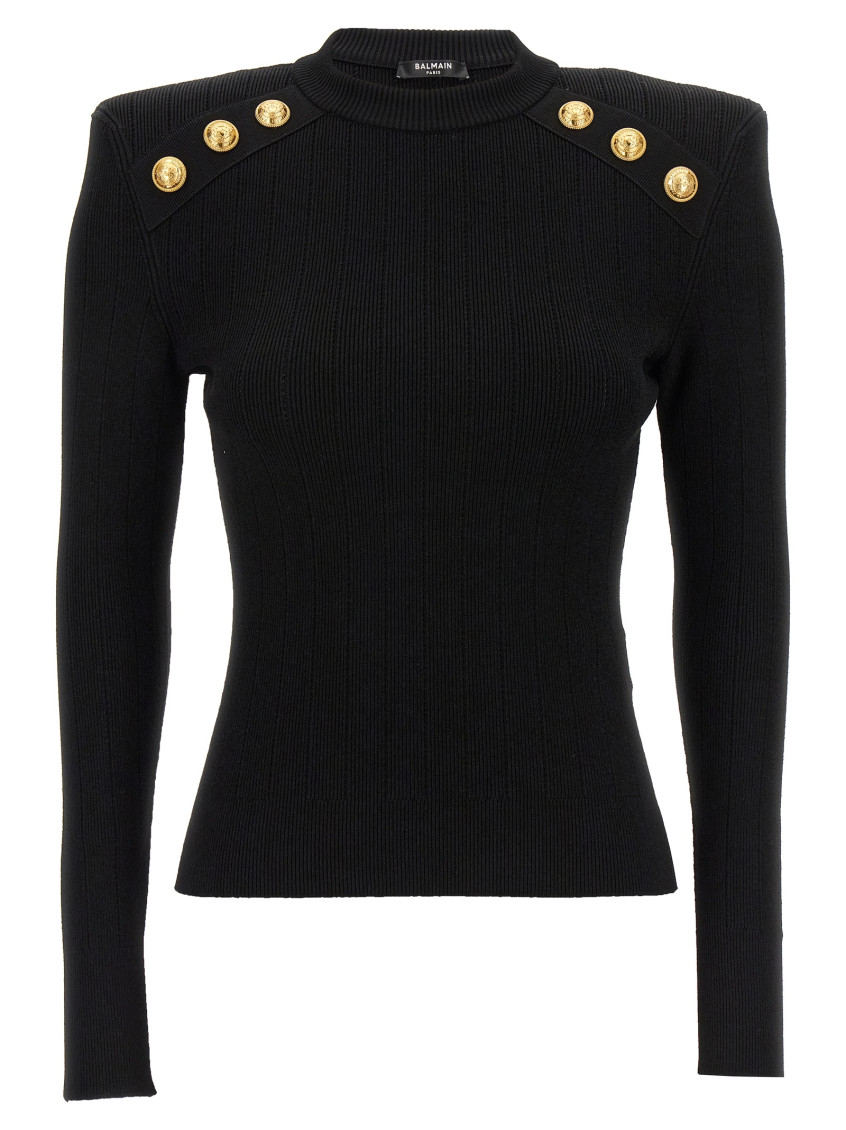 Balmain Black Knit Sweater