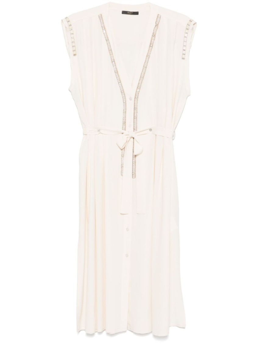 Seventy Bead-embellished Midi Dress In White
