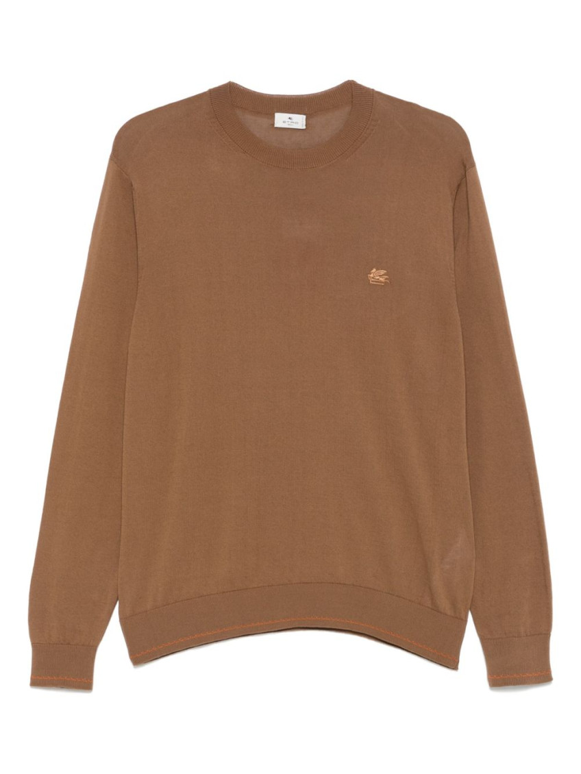 Etro Brown Cotton Sweater In Brown