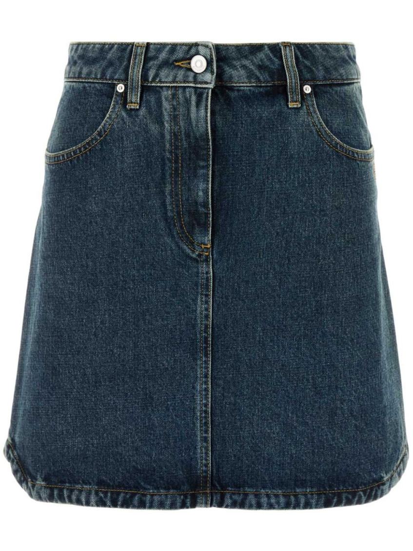 Givenchy Denim Skirt With Back And Front Pockets In Blue