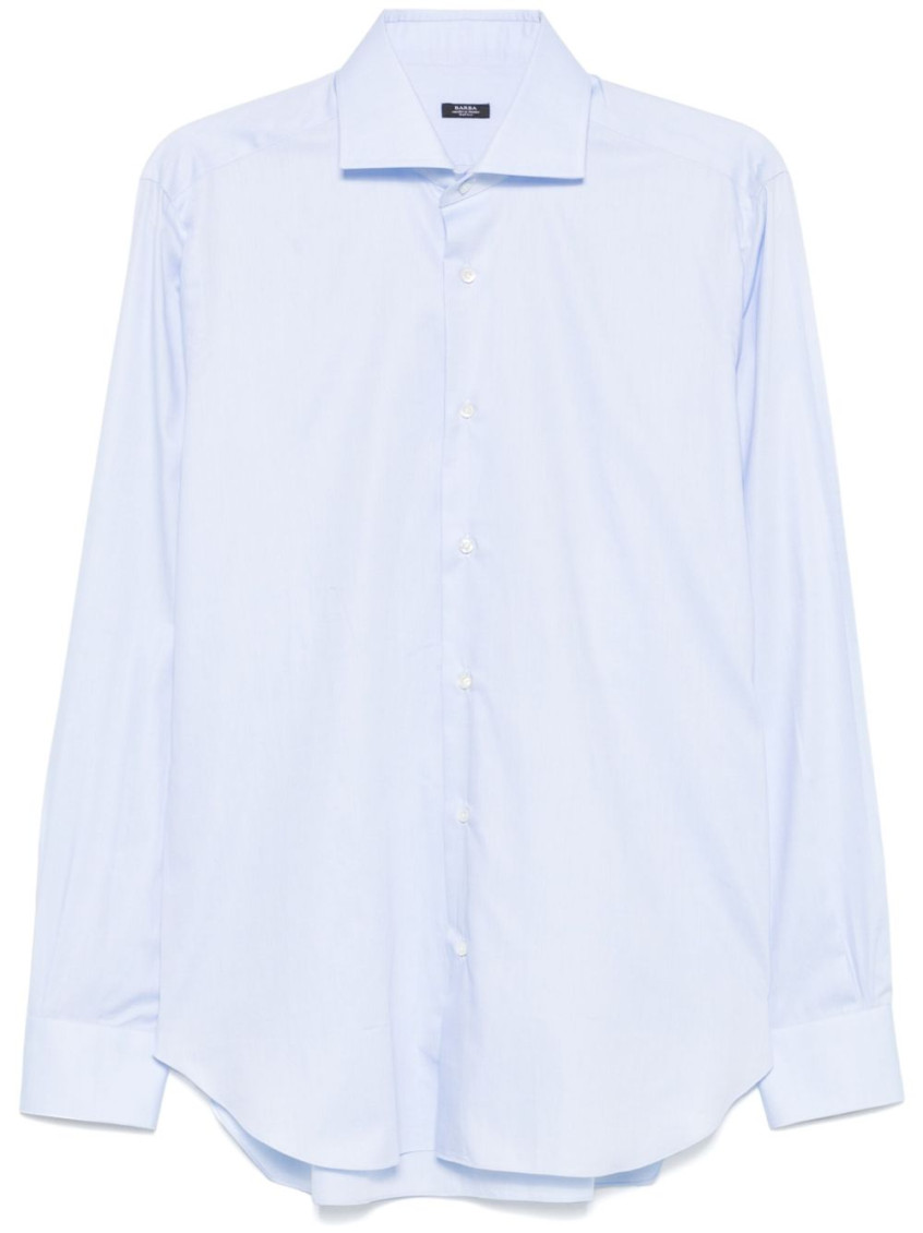 Barba Napoli Light Blue Solid Shirt In Light Blue