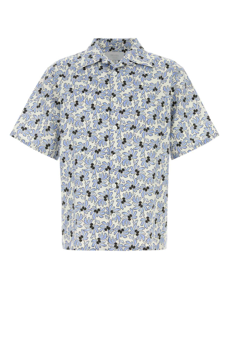 トップス PRADA floral hawaii casual blue shirt Prada Light Blue Floral Shirt for Men Online India at Darveys.com