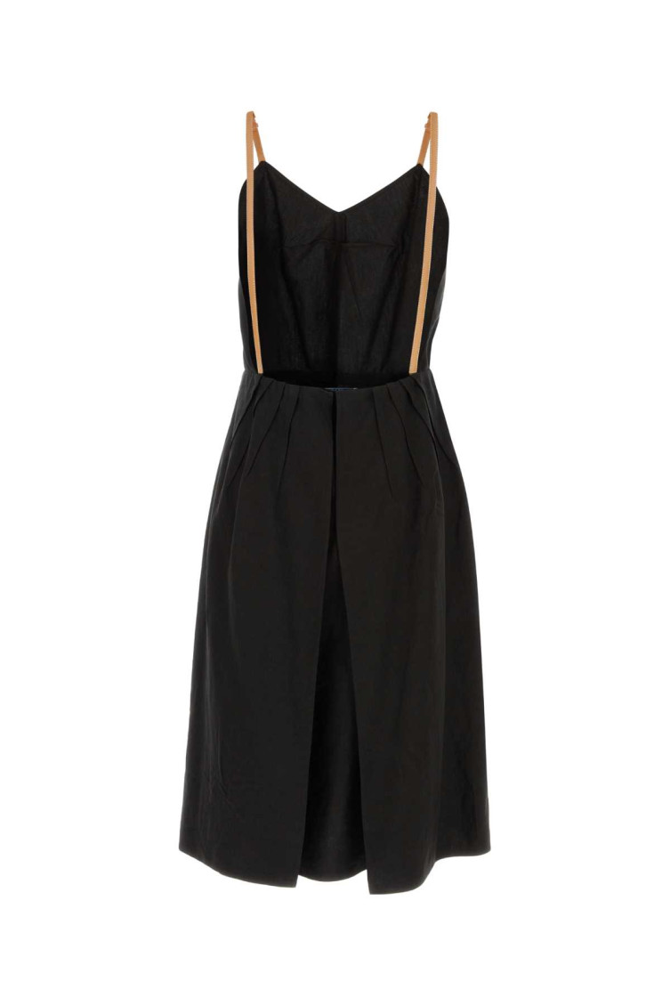 ワンピース Prada Black Linen Blend Dress Prada Black linen blend dress for Women Online USA at