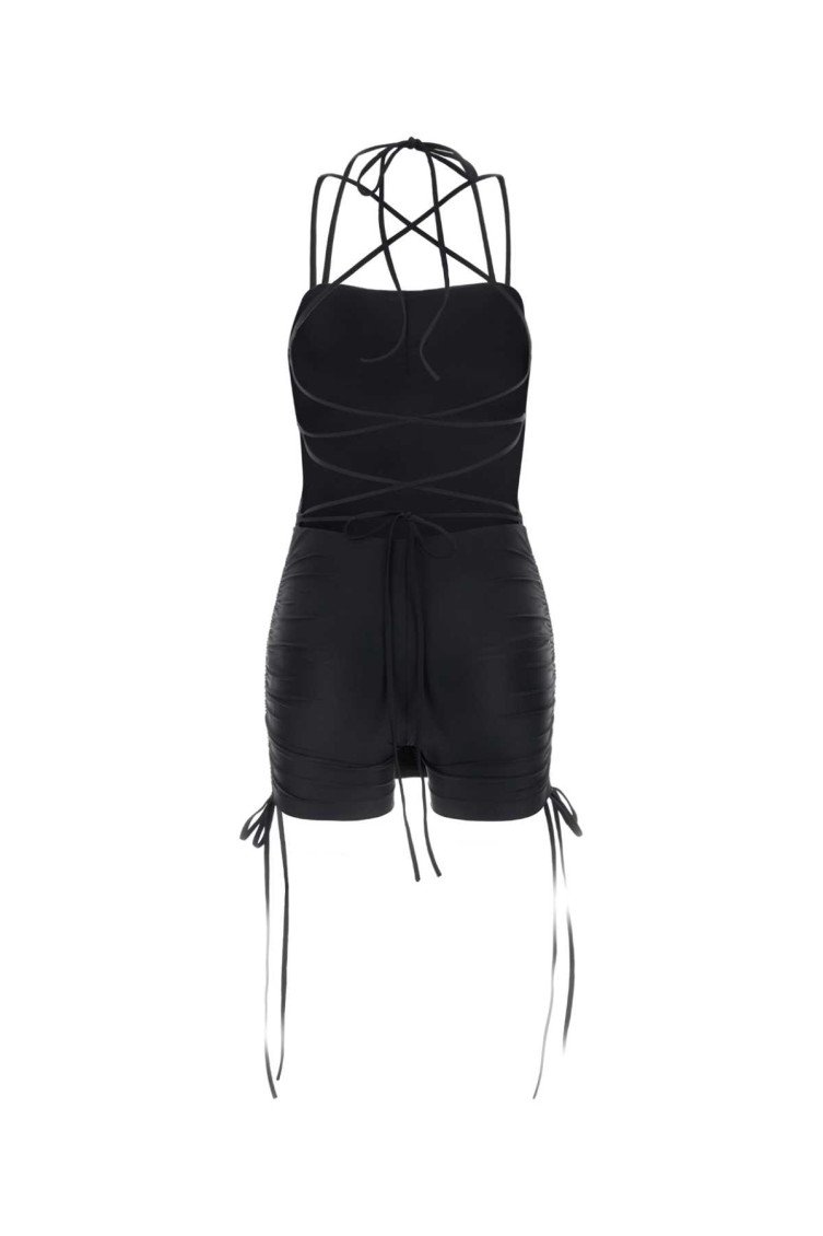 【関税&送料込】Balenciaga Black Stretch Nylon Mini Dress Balenciaga Black Stretch Nylon Mini Dress – LOZURI®