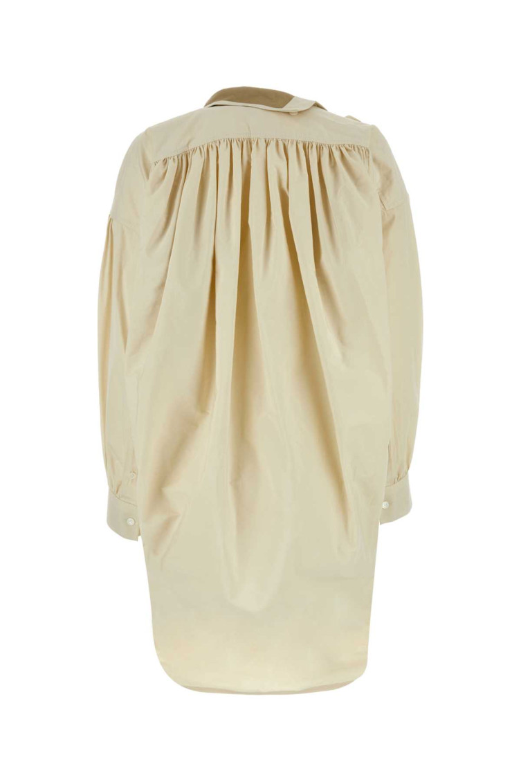 ワンピース BOTTEGA VENETA Sand Cotton Blend Shirt Dress Bottega Veneta Sand cotton blend shirt dress for Women