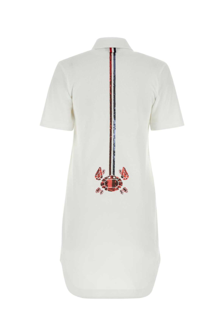 ワンピース THOM BROWNE White Piquet Mini Shirt Dress Thom Browne White piquet mini shirt dress for Women Online