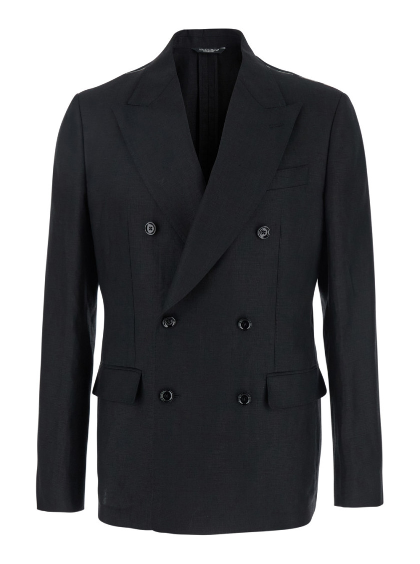 Dolce & Gabbana Man Blazer Black Size 46 Virgin Wool In Black