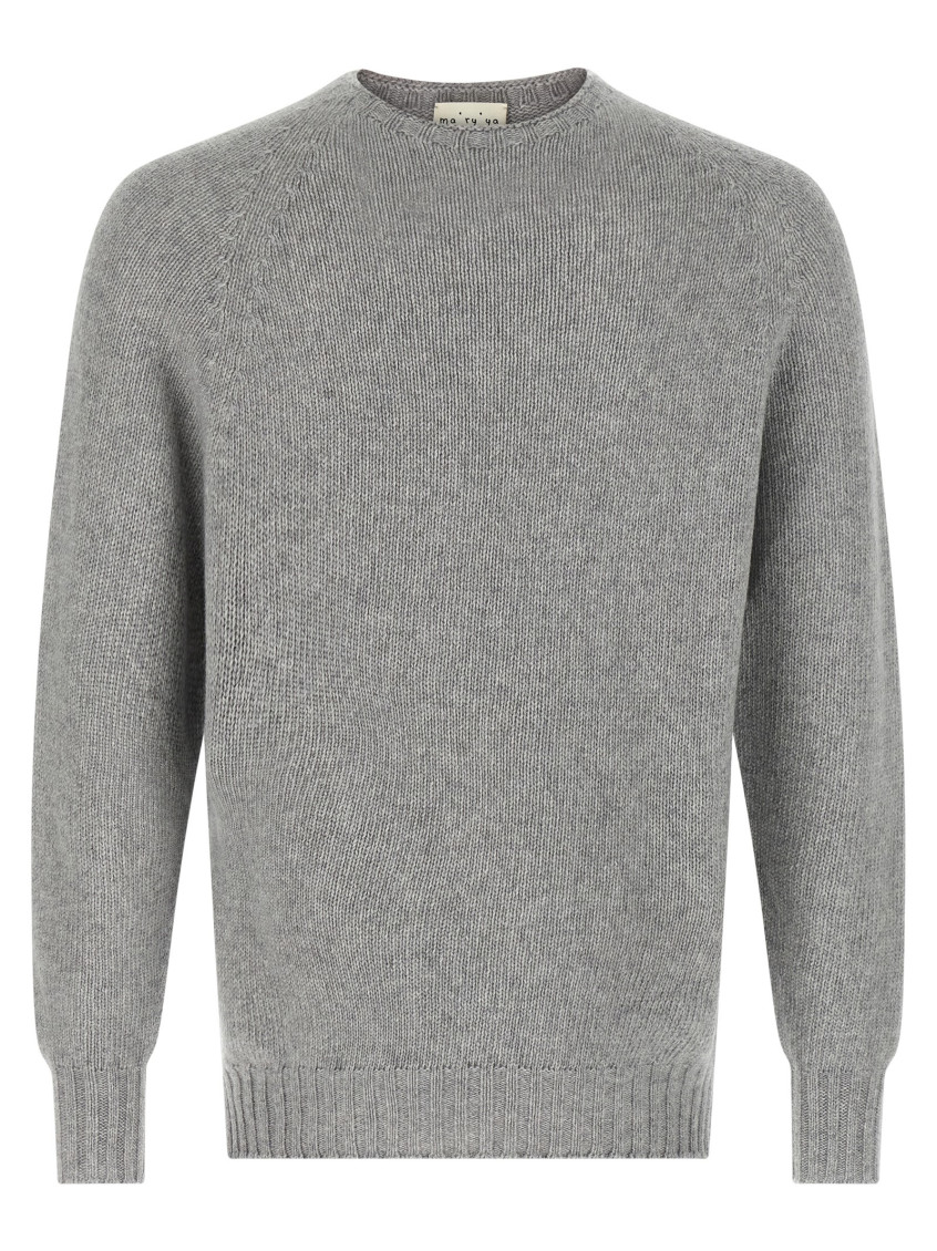 Ma'ry'ya Grey Wool Sweater In Gray