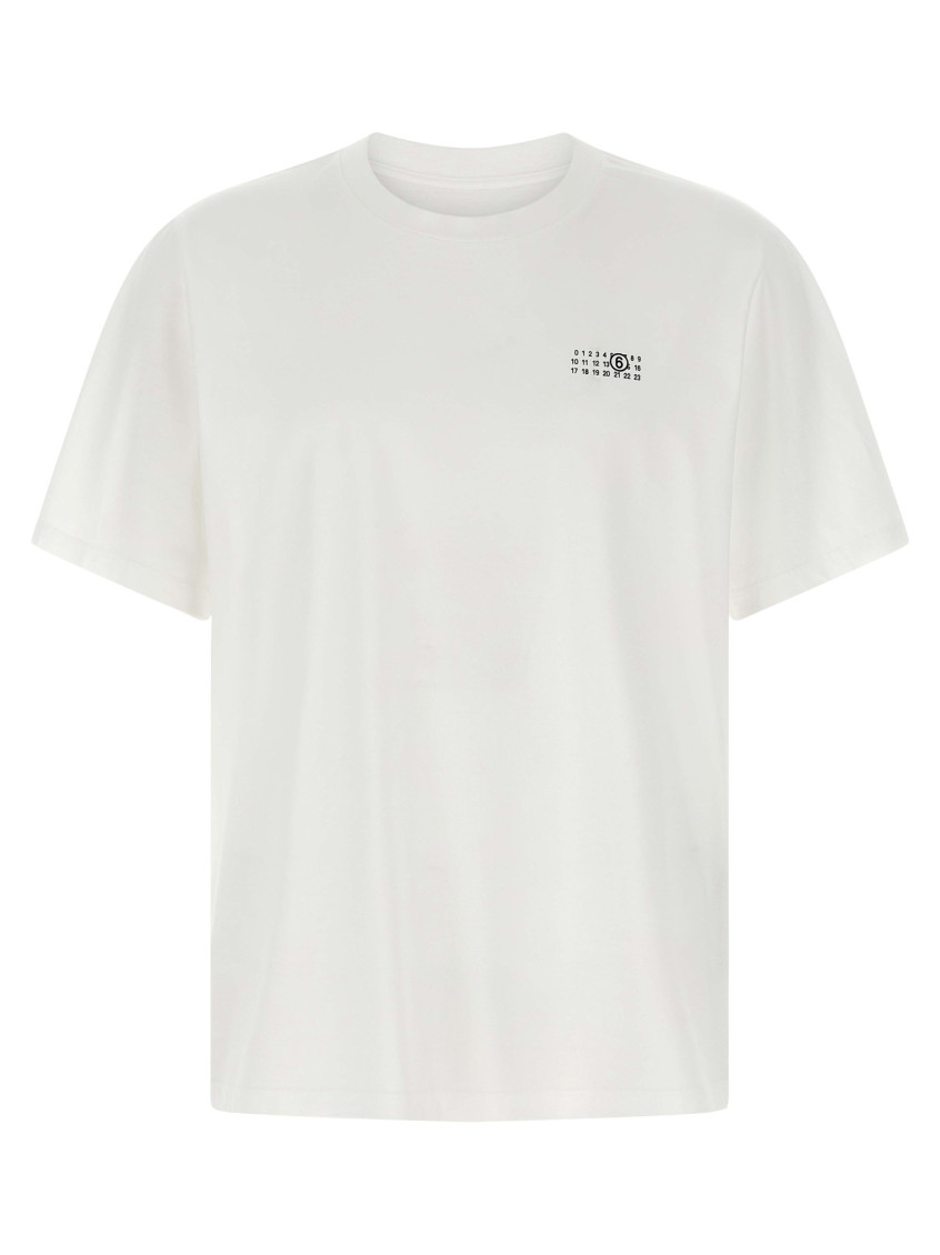 Mm6 Maison Margiela Mm6 By Maison Margiela Cotton Jersey Printed T-shirt With Crewneck In Gray