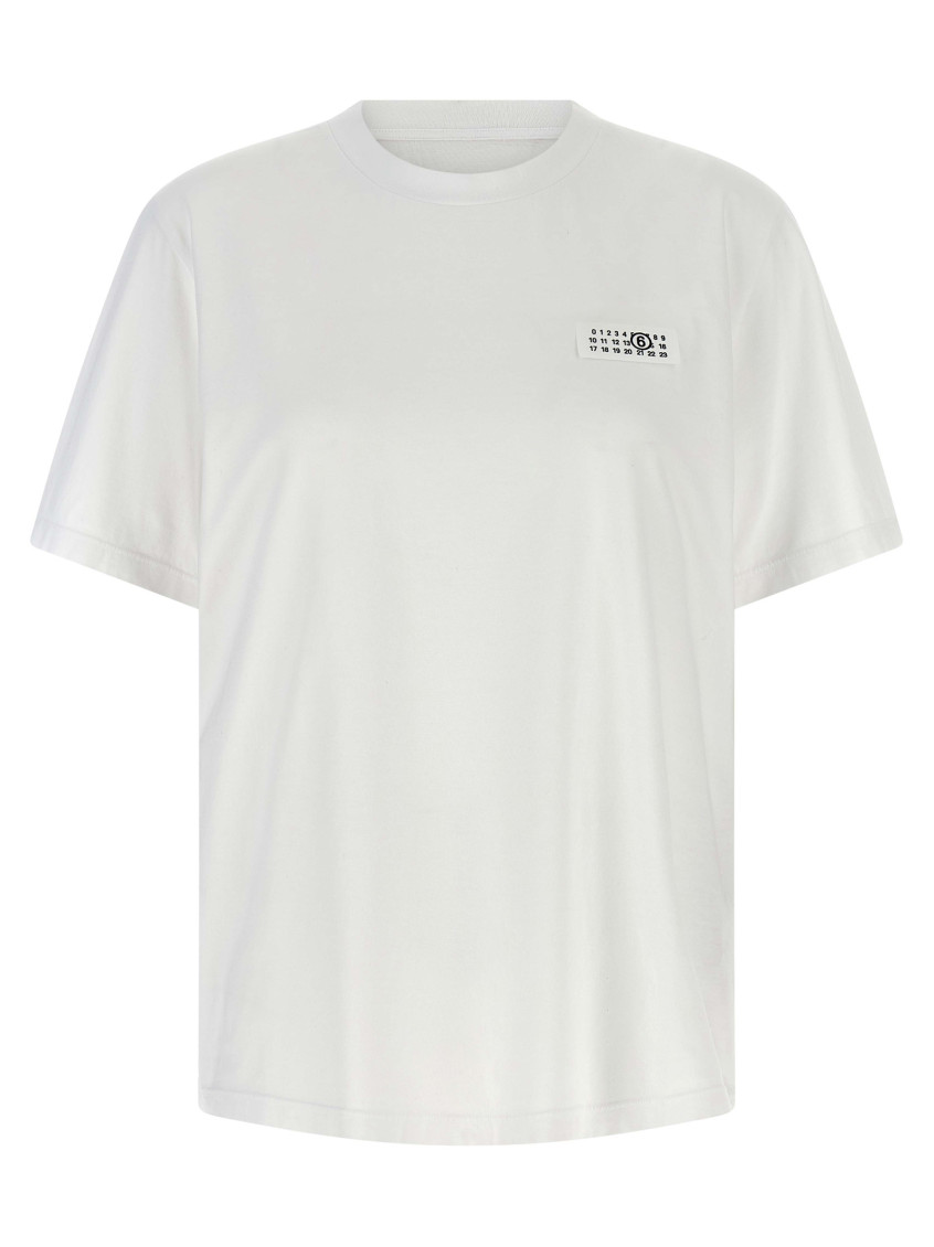 Mm6 Maison Margiela Mm6 By Maison Margiela Numeric Signature T-shirt In White