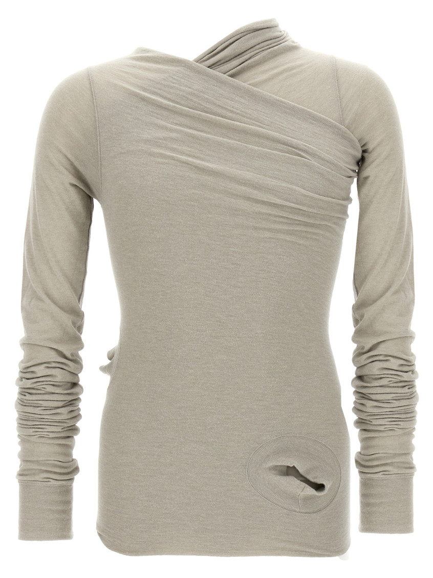 Rick Owens Hollywood Banana Long-sleeved T-shirt In Gray