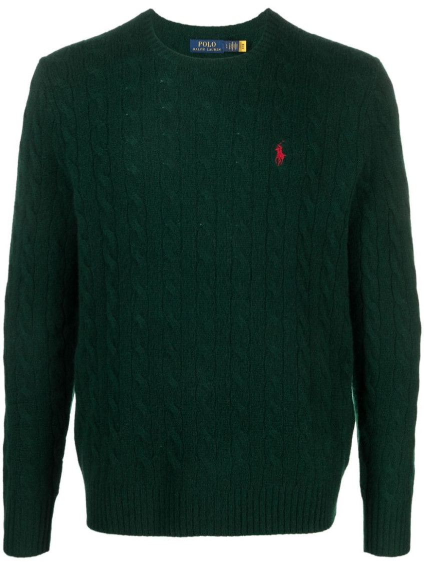 Polo Ralph Lauren Long Sleeve Crew Neck Pullover In Green
