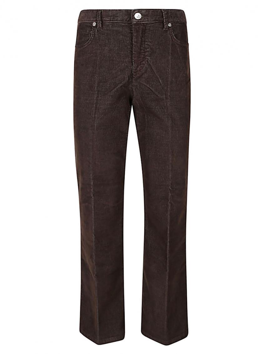 I LOVE MY PANTS BROWN RIBBED FLARED TROUSERS