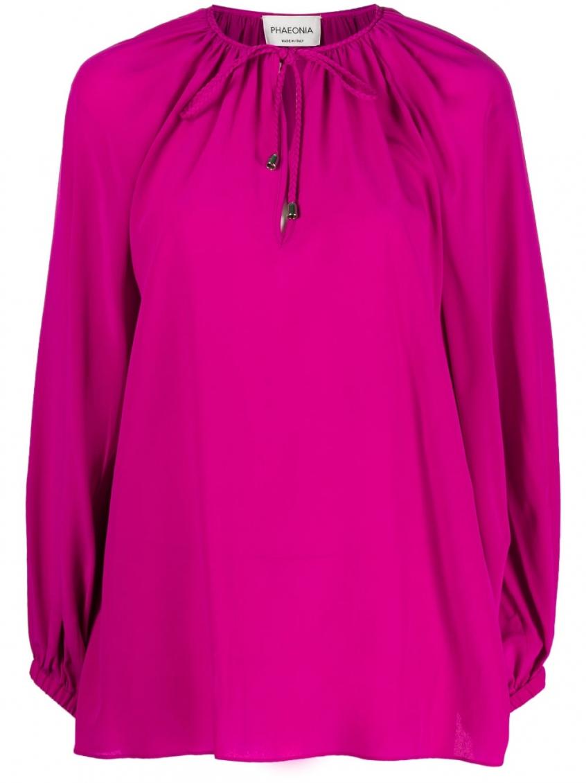 Phaeonia Anita Long Sleeves Blouse In Fuchsia