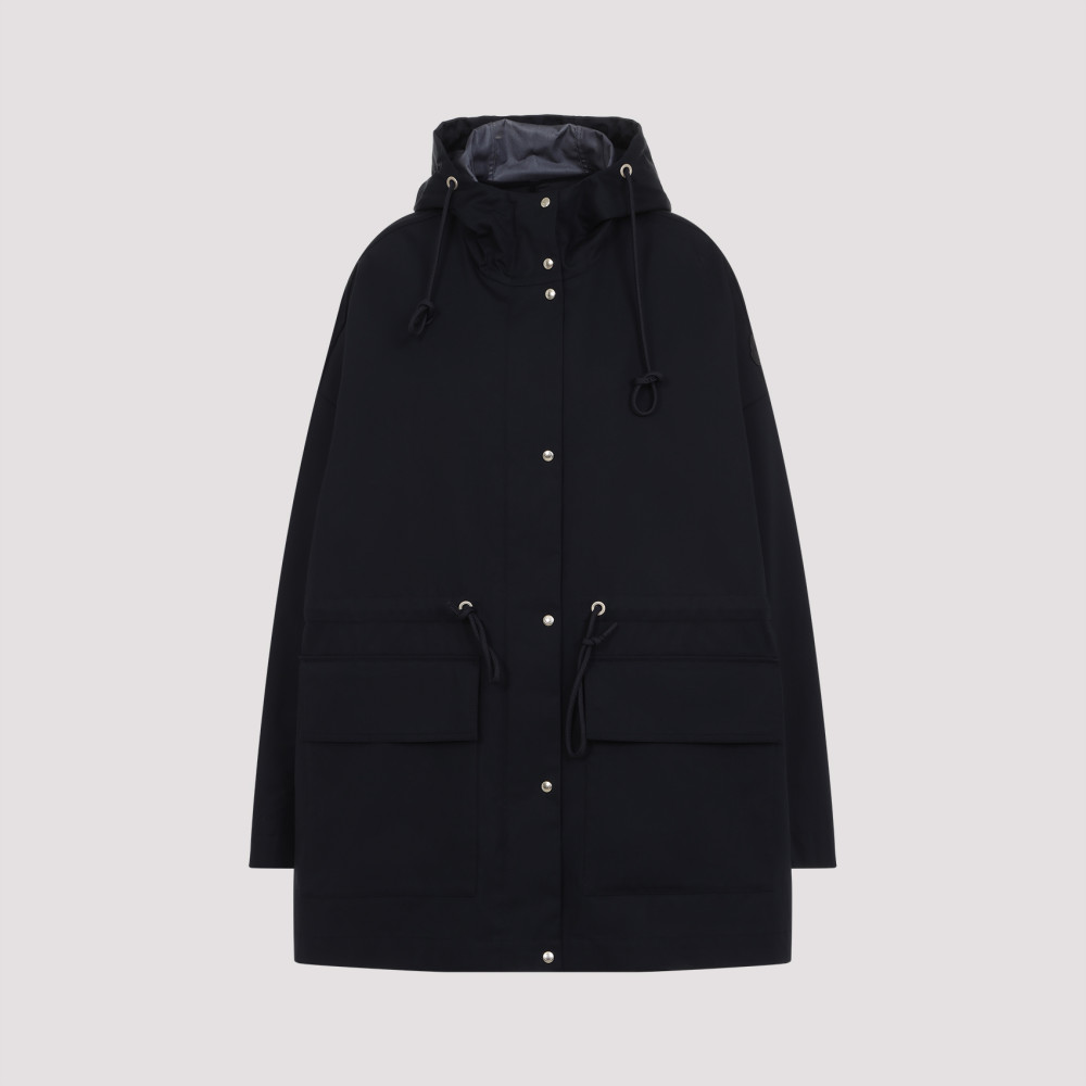 Shop Moncler Navy Blue Gaillon Jacket