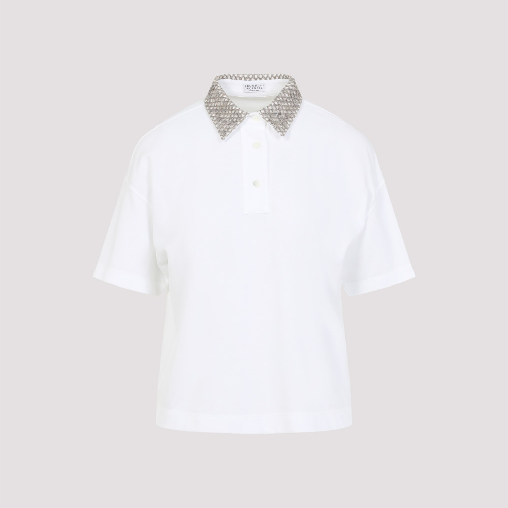 Brunello Cucinelli Short-sleeved Polo T-shirt In White