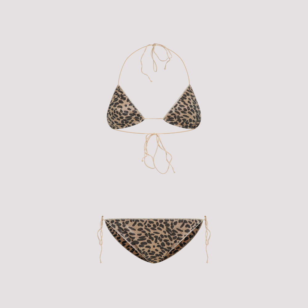 Shop Oseree Leopard Print Polyamide Bikini