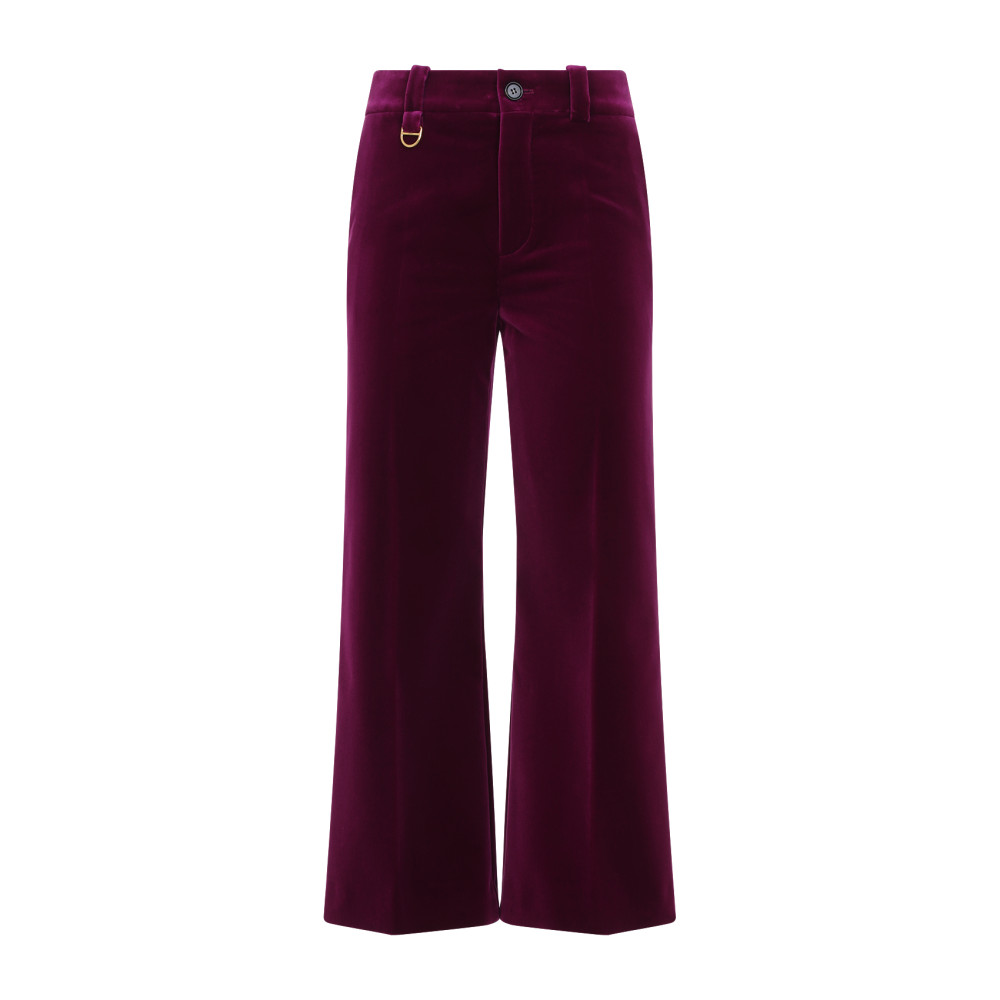 Chloé Purple Cotton Pants In Purple