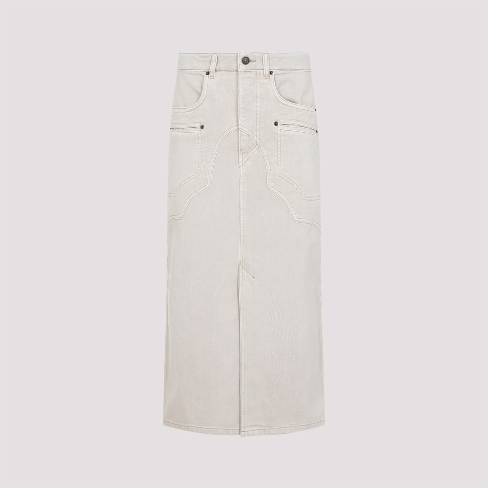 Shop Isabel Marant White Britt Skirt In Off White