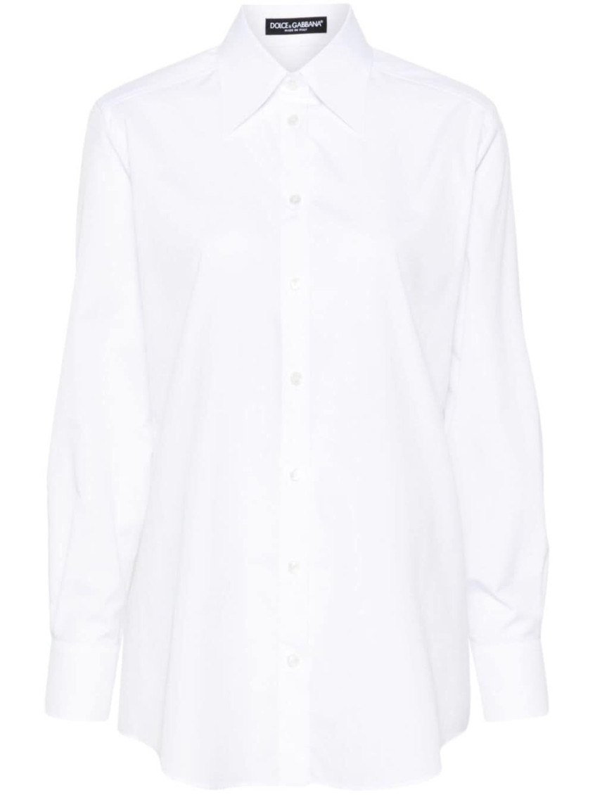 Dolce & Gabbana Camicia Collo Oversize In White