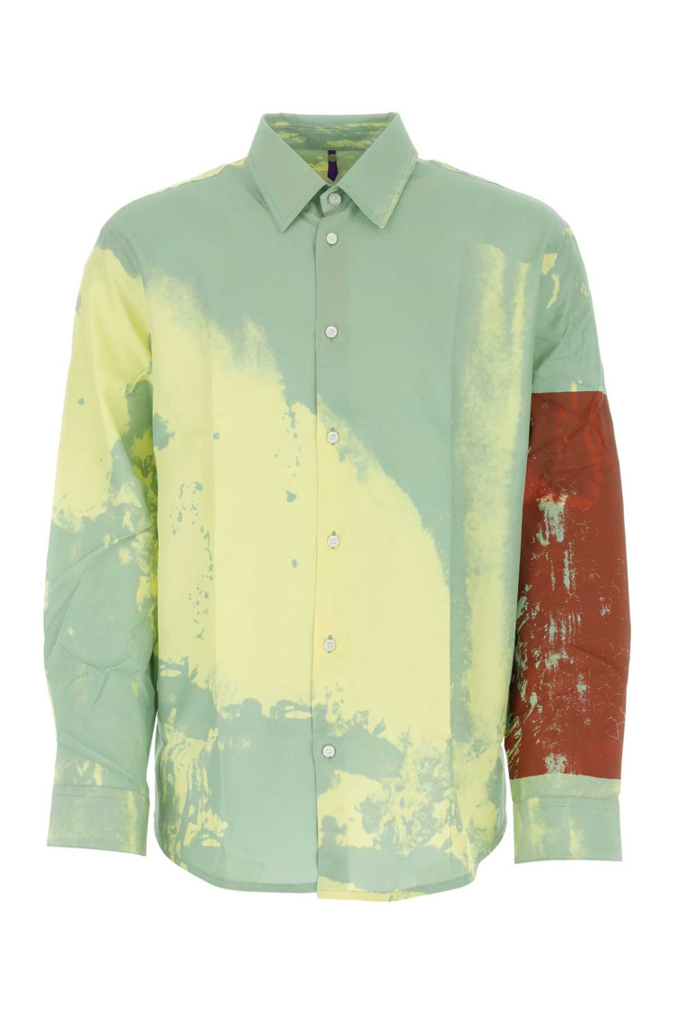 Oamc All-over Print Button-up Shirt In Multicolor