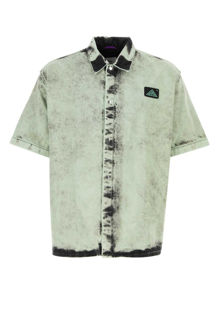 Oamc Multicolor Tie-dye Denim Oversize Shirt In Multicolor