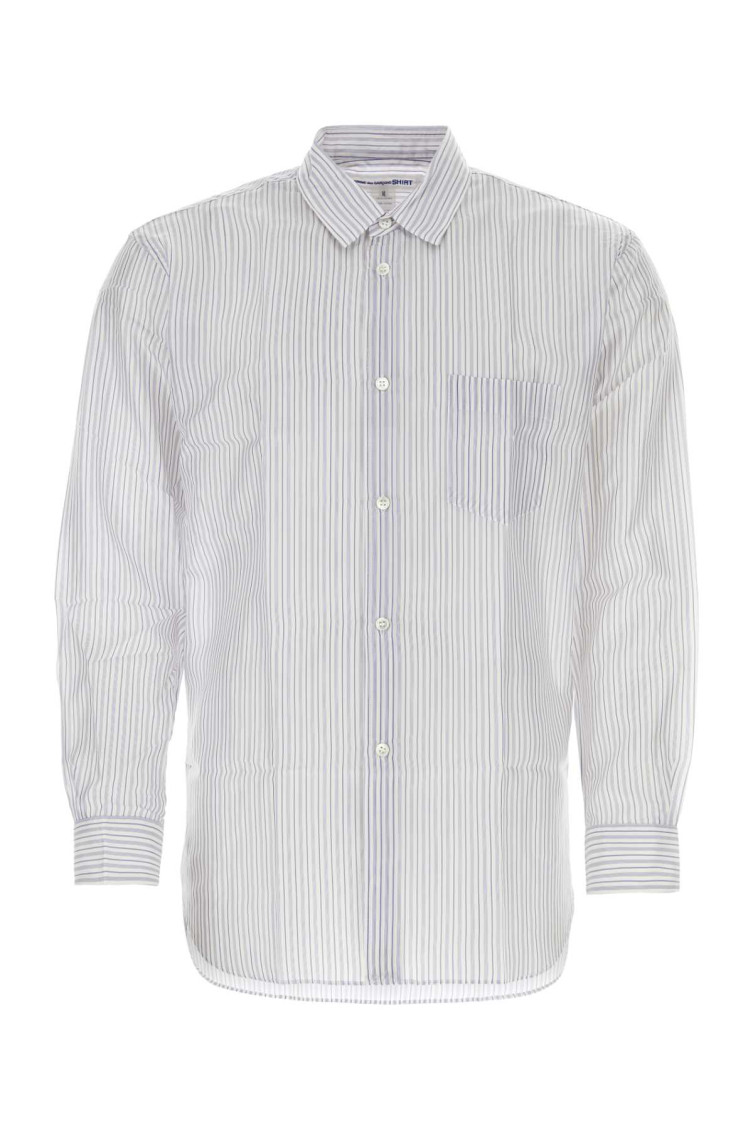 Comme Des Garçons Multi Color Embroidered Cupro Shirt In Multicolor