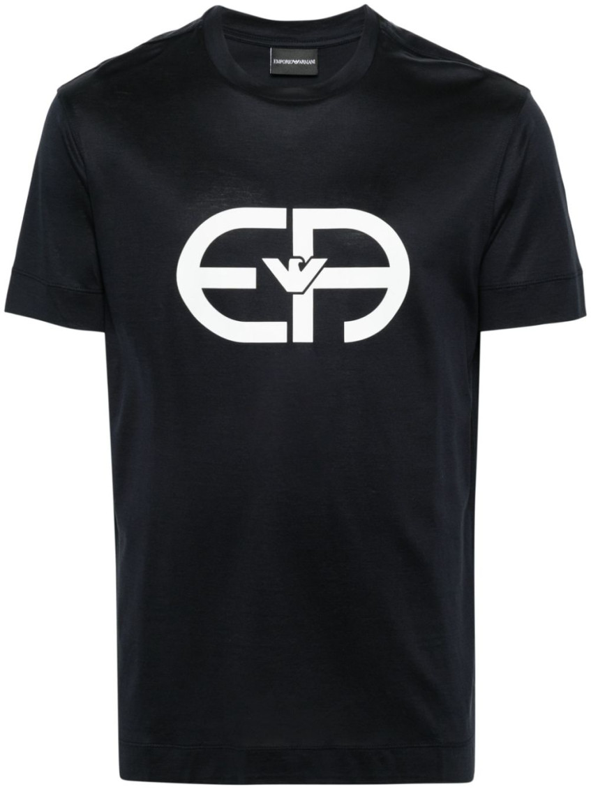 Emporio Armani Men's T-shirts And Polos Blue In Blue