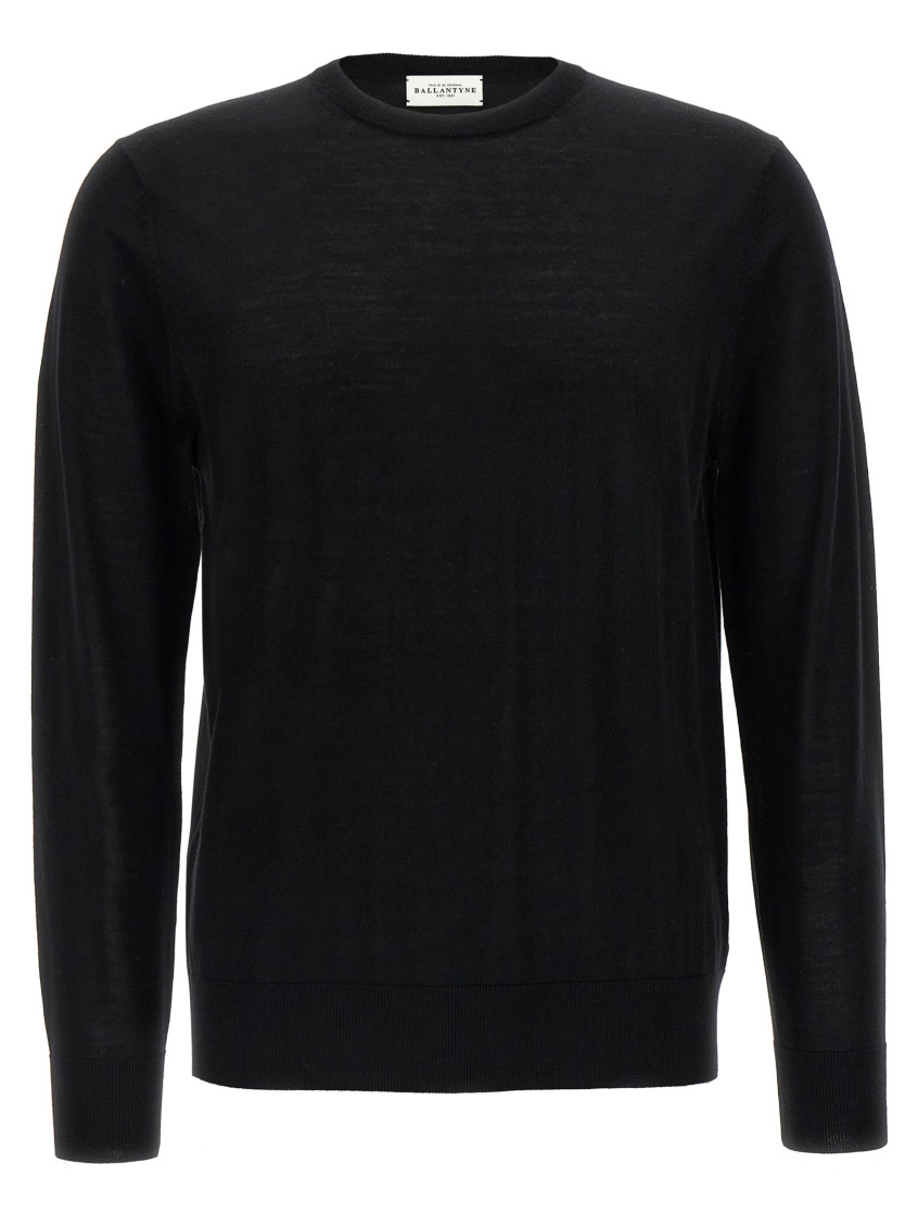 Ballantyne R Neck Sweaters And Cardigans In Black