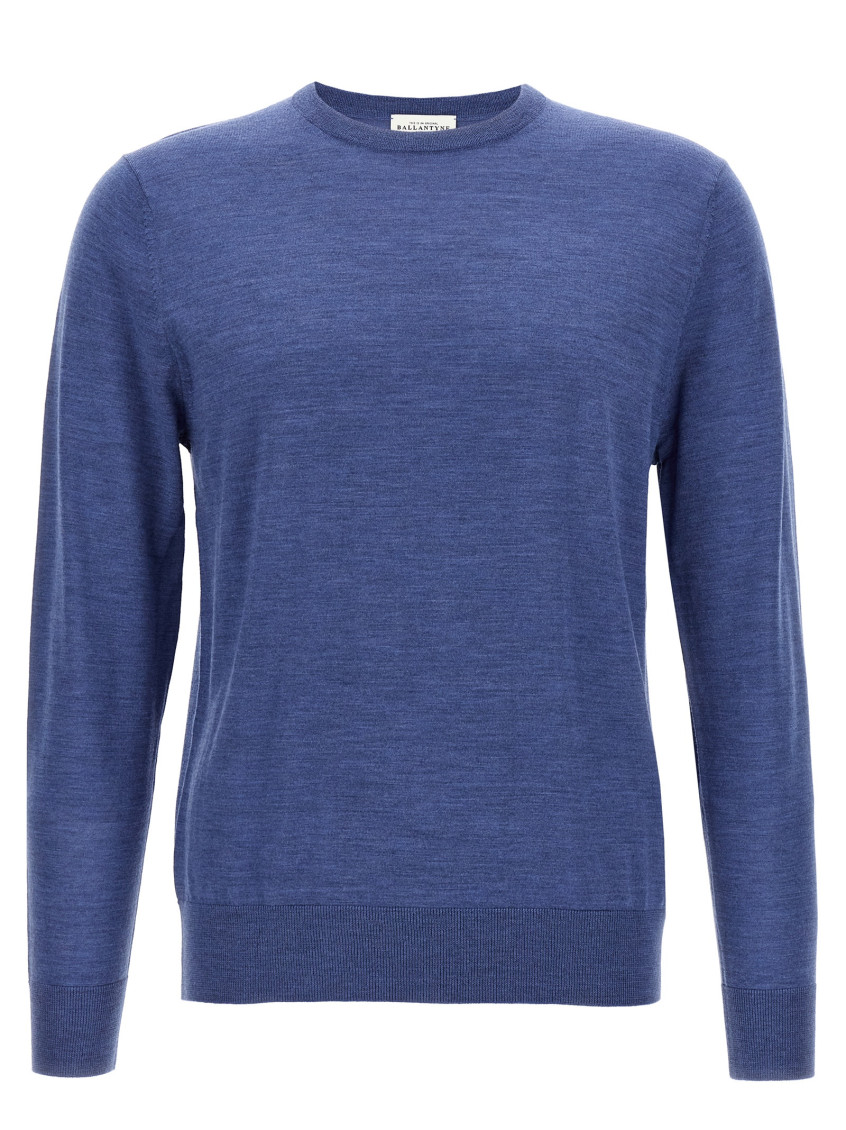 Ballantyne R Neck Sweaters And Cardigans In Blue
