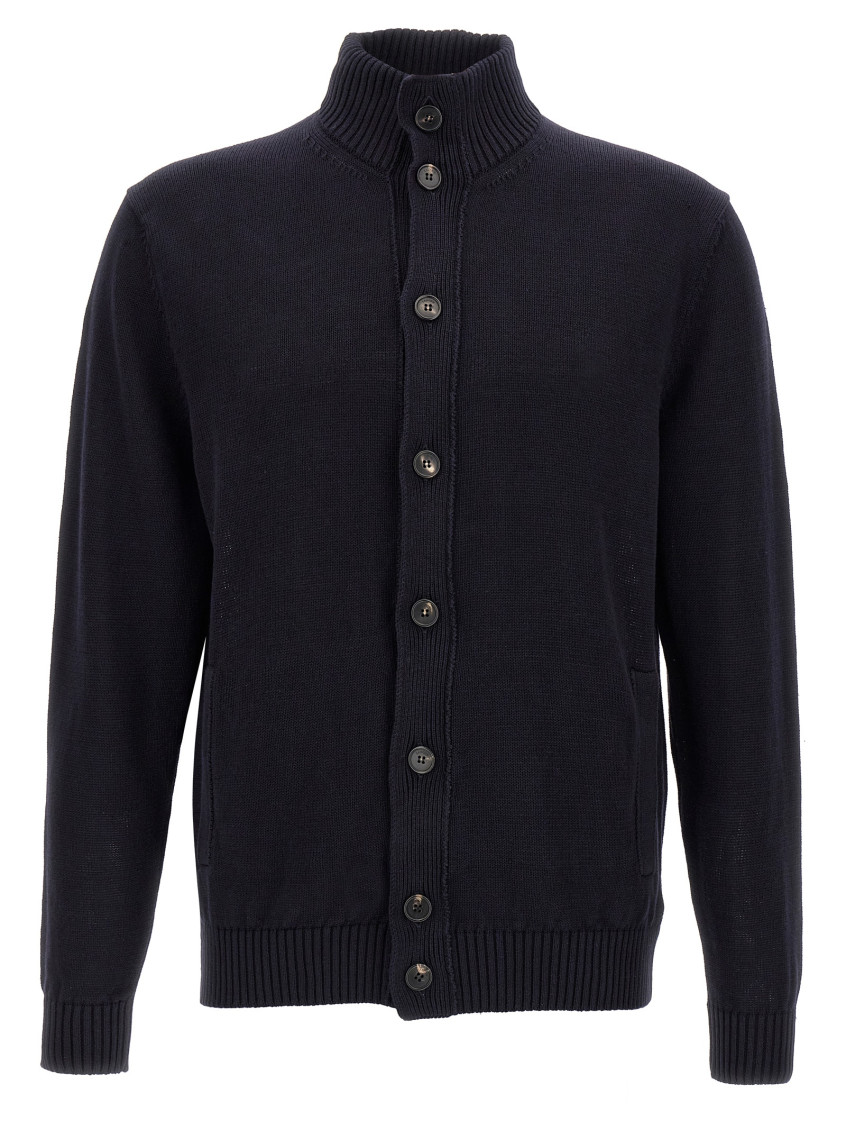 Zanone Man Jacket Midnight Blue Size 46 Virgin Wool In Blue