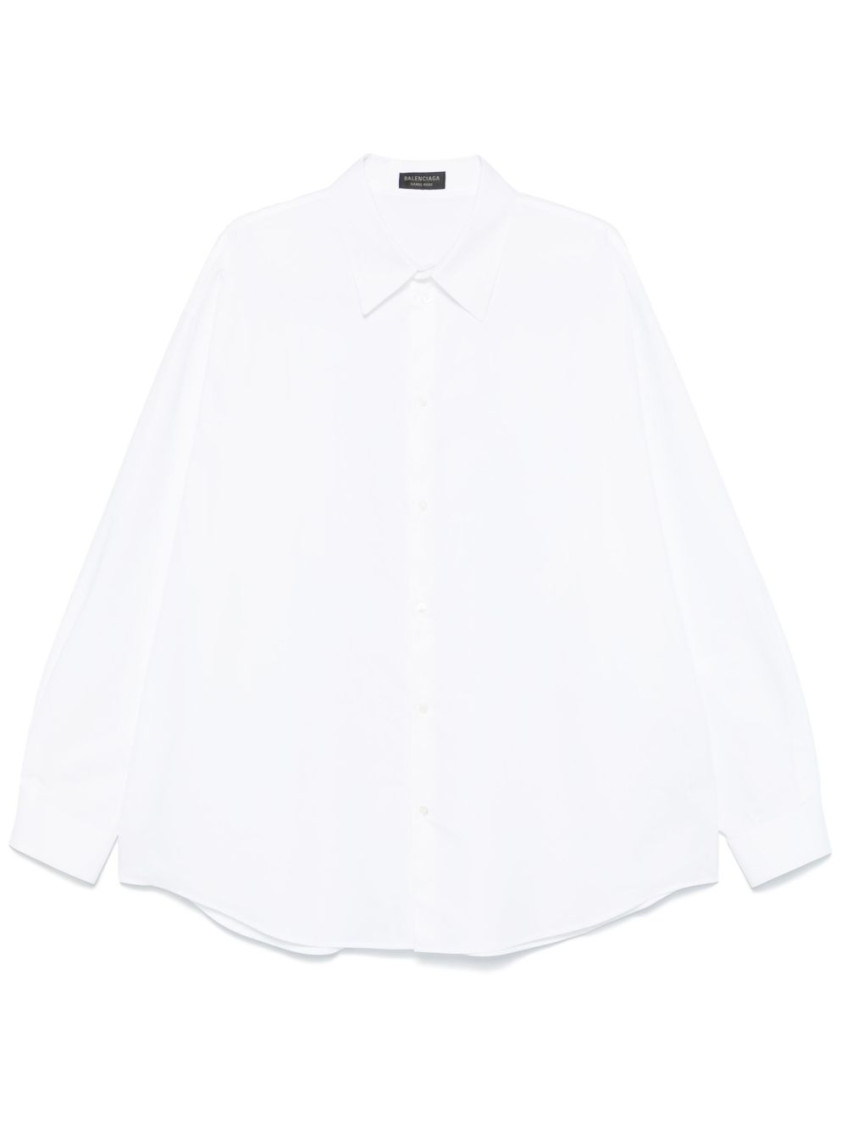 Balenciaga Casual Shirt With Buttoned Cuffs And Pointed Collar In White