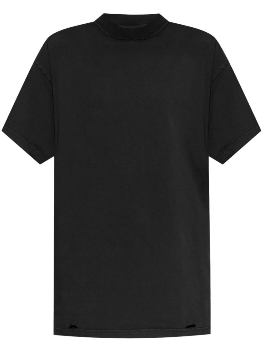 Balenciaga Black Cotton Oversized T-shirt In Black