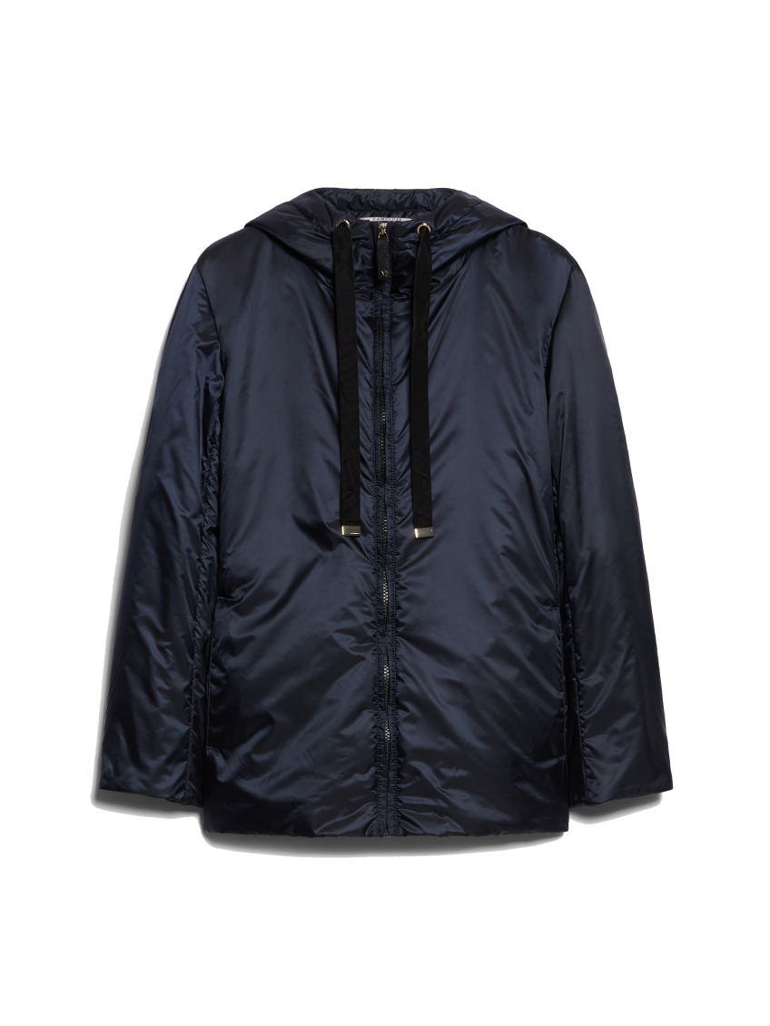 Max Mara Travel Waterproof Technical Fabric Jacket In Dark Blue