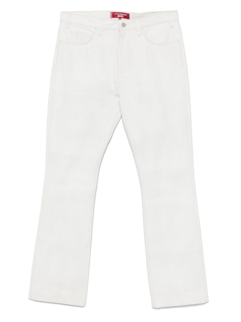 Junya Watanabe Jeans With Logo Application In White