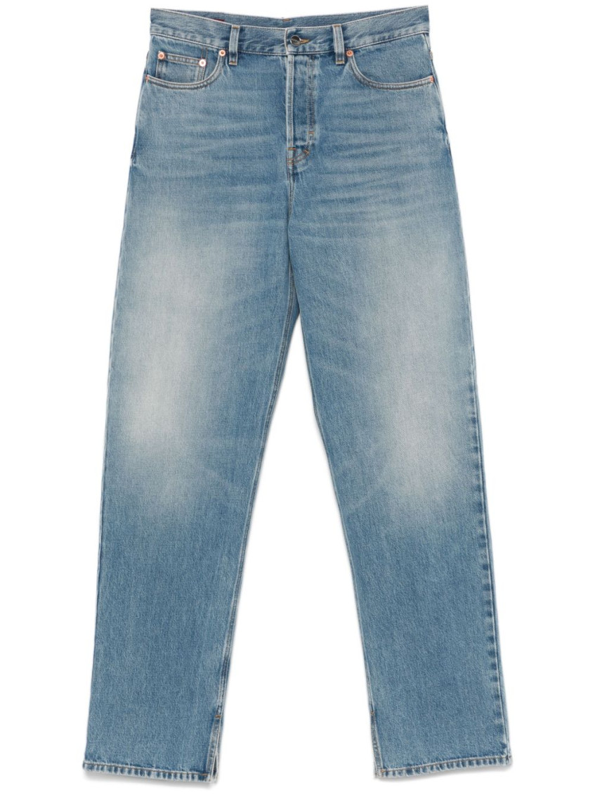 Gucci Washed Straight-leg Boyfriend Jeans In Sky Blue